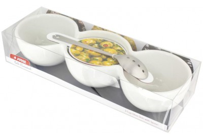 Judge Table Essentials 3 Cup Olive Dish with Spoon
